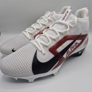 Nike Alpha Menace Elite 4 White Crimson FZ7701-107 Mens Size 12.5 Football New